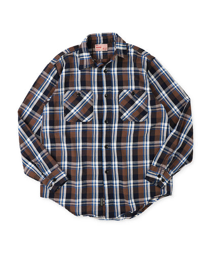 Uneven Plaid Shirt(MENS)