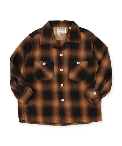 Ombre Viyella Open Collar Shirt