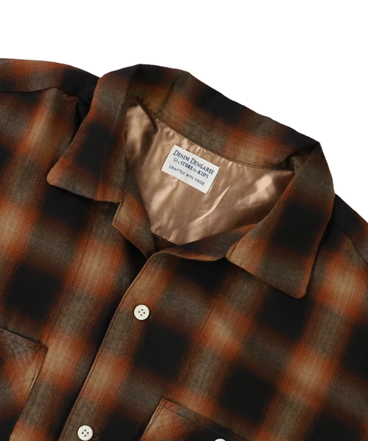 Ombre Viyella Open Collar Shirt(LADIES)