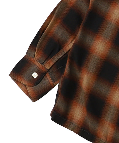 Ombre Viyella Open Collar Shirt(LADIES)