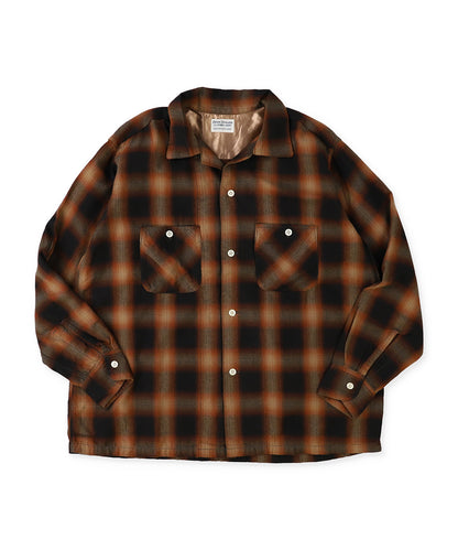 Ombre Viyella Open Collar Shirt(LADIES)