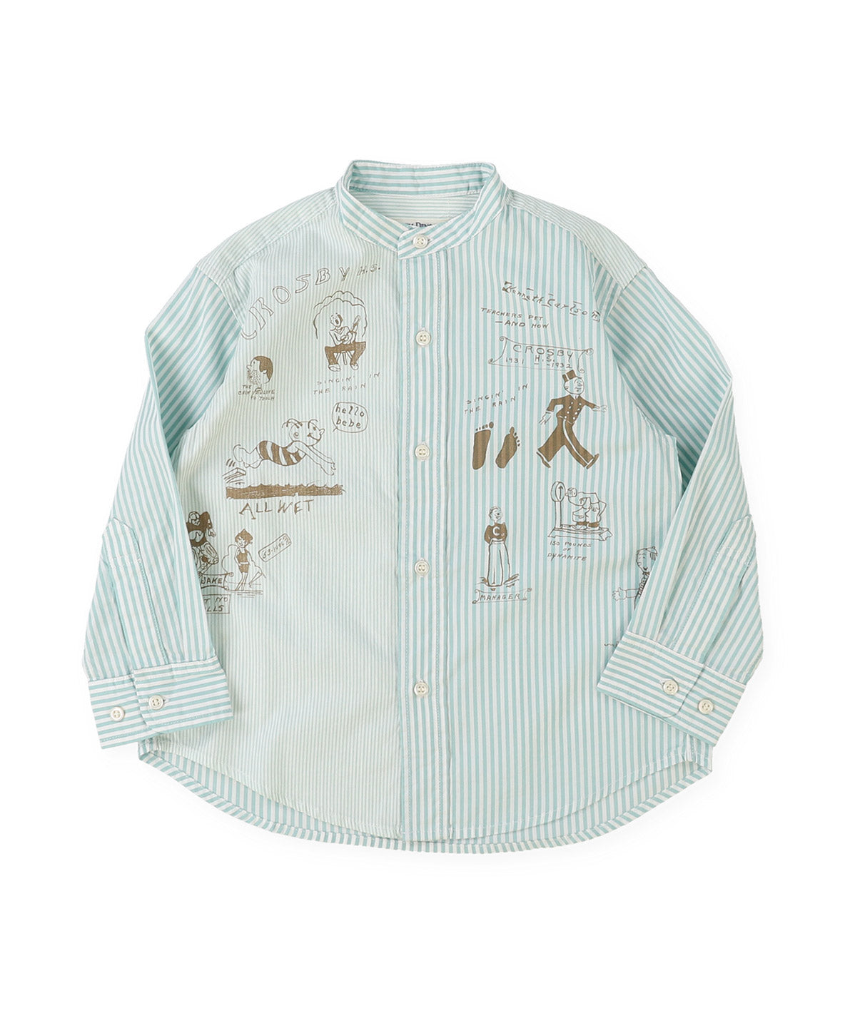 London Striped Broadcloth Scribble Shirt