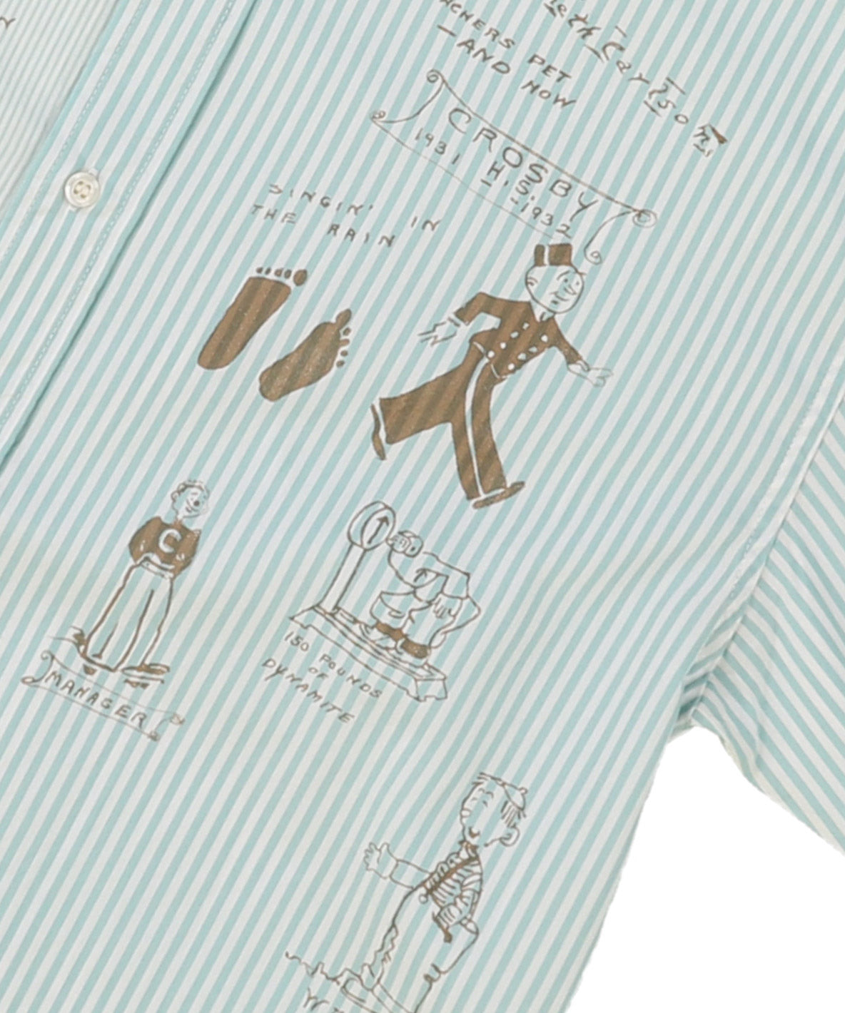 London Striped Broadcloth Scribble Shirt(LADIES)