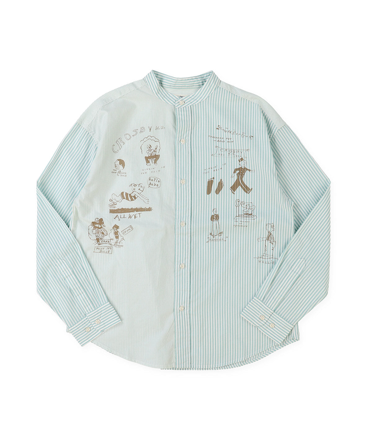 London Striped Broadcloth Scribble Shirt(LADIES)