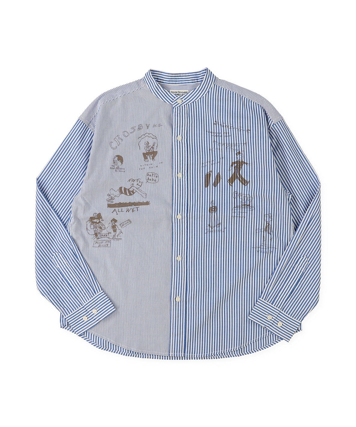 London Striped Broadcloth Scribble Shirt(LADIES)