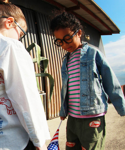 Air Denim Embroidery Jacket