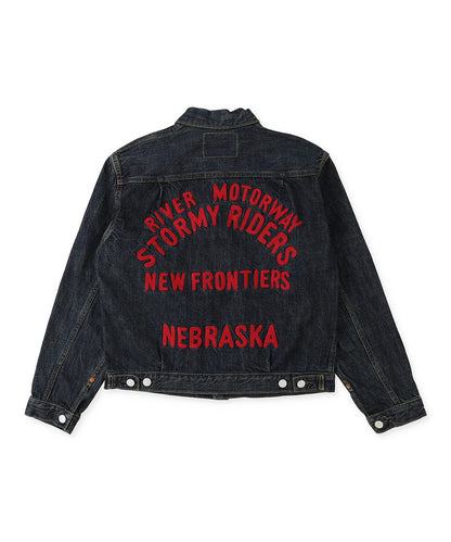 Air Denim Embroidery Jacket(LADIES)