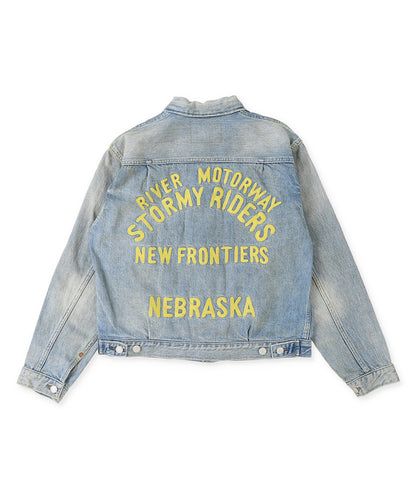 Air Denim Embroidery Jacket(LADIES)