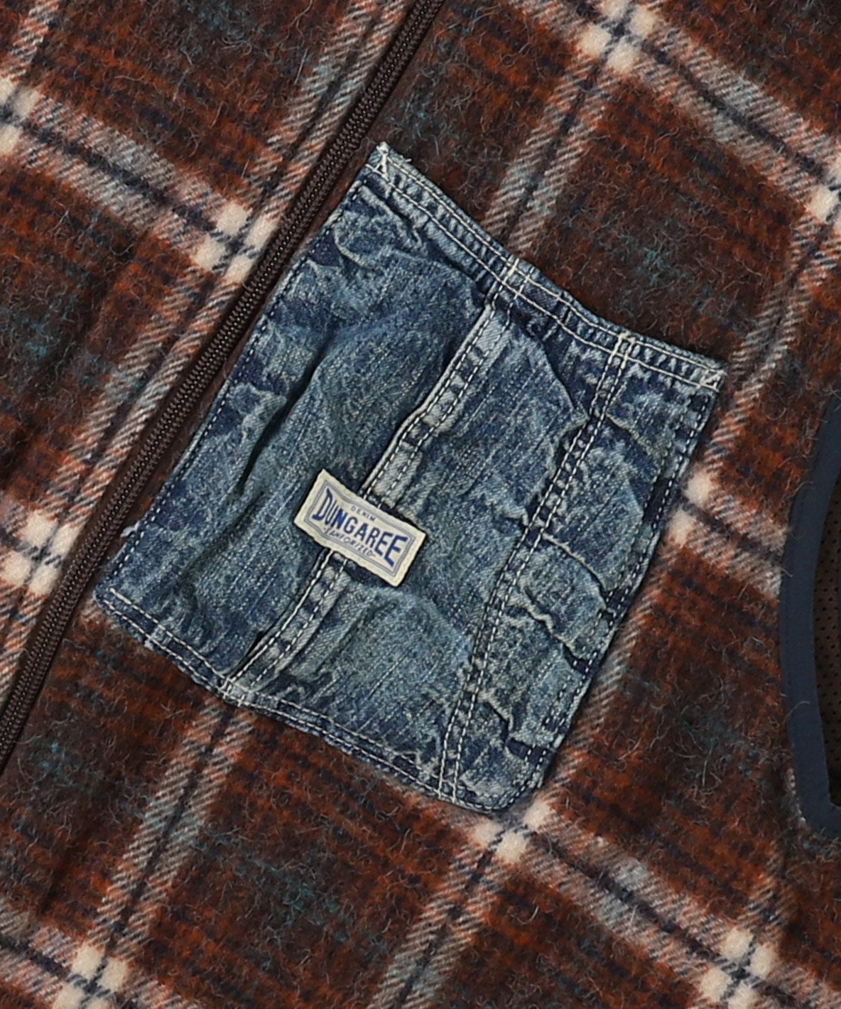 Shaggy Plaid Vest(LADIES)