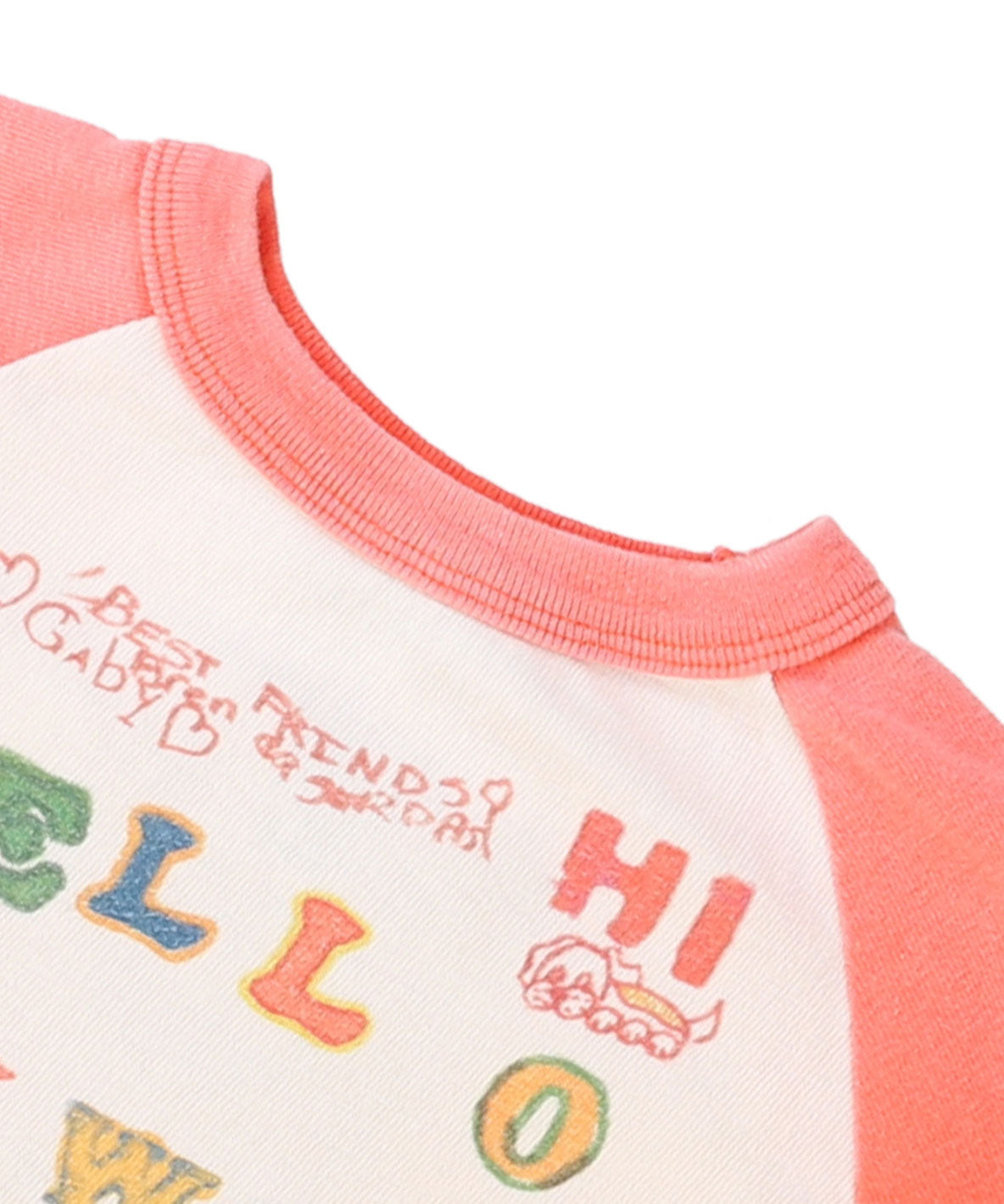 Vintage Cotton Jersey HELLO Long Sleeve Tee