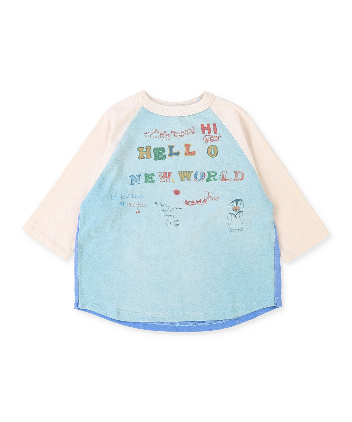 Vintage Cotton Jersey HELLO Long Sleeve Tee