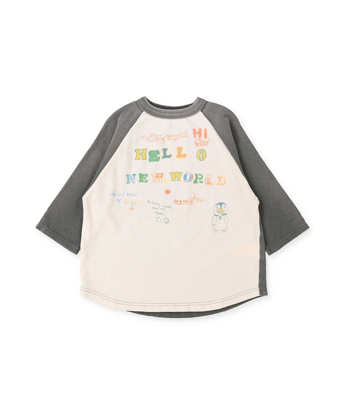 Vintage Cotton Jersey HELLO Long Sleeve Tee
