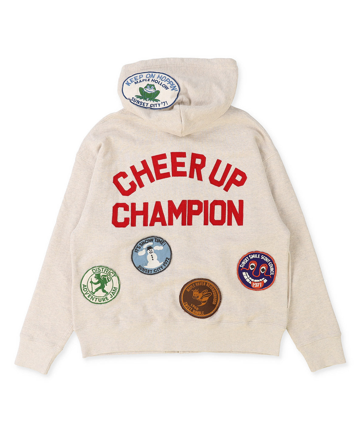 Patch Sweat Hoodie Jacket(LADIES)