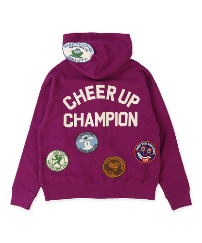 Patch Sweat Hoodie Jacket(LADIES)