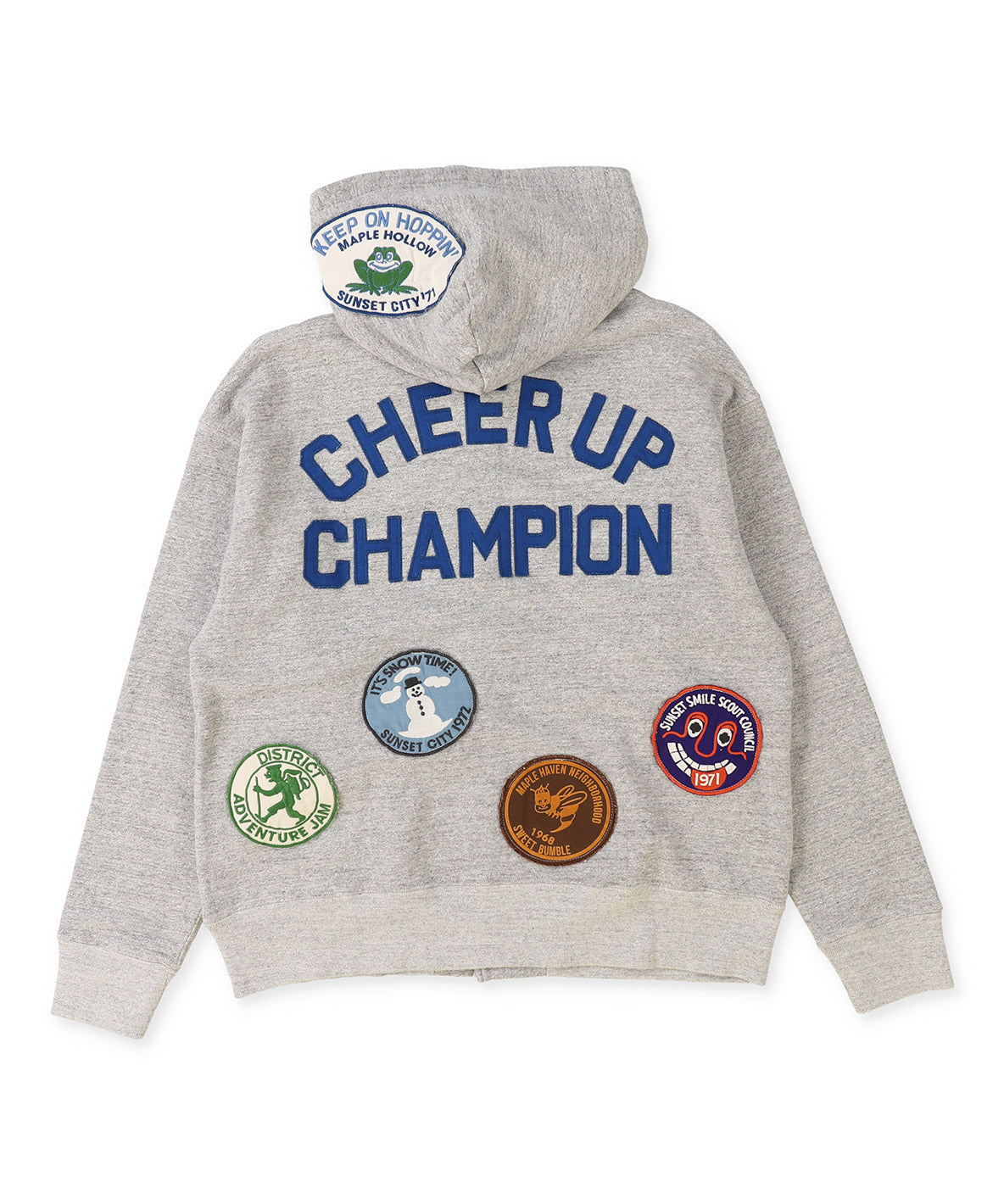 Patch Sweat Hoodie Jacket(LADIES)