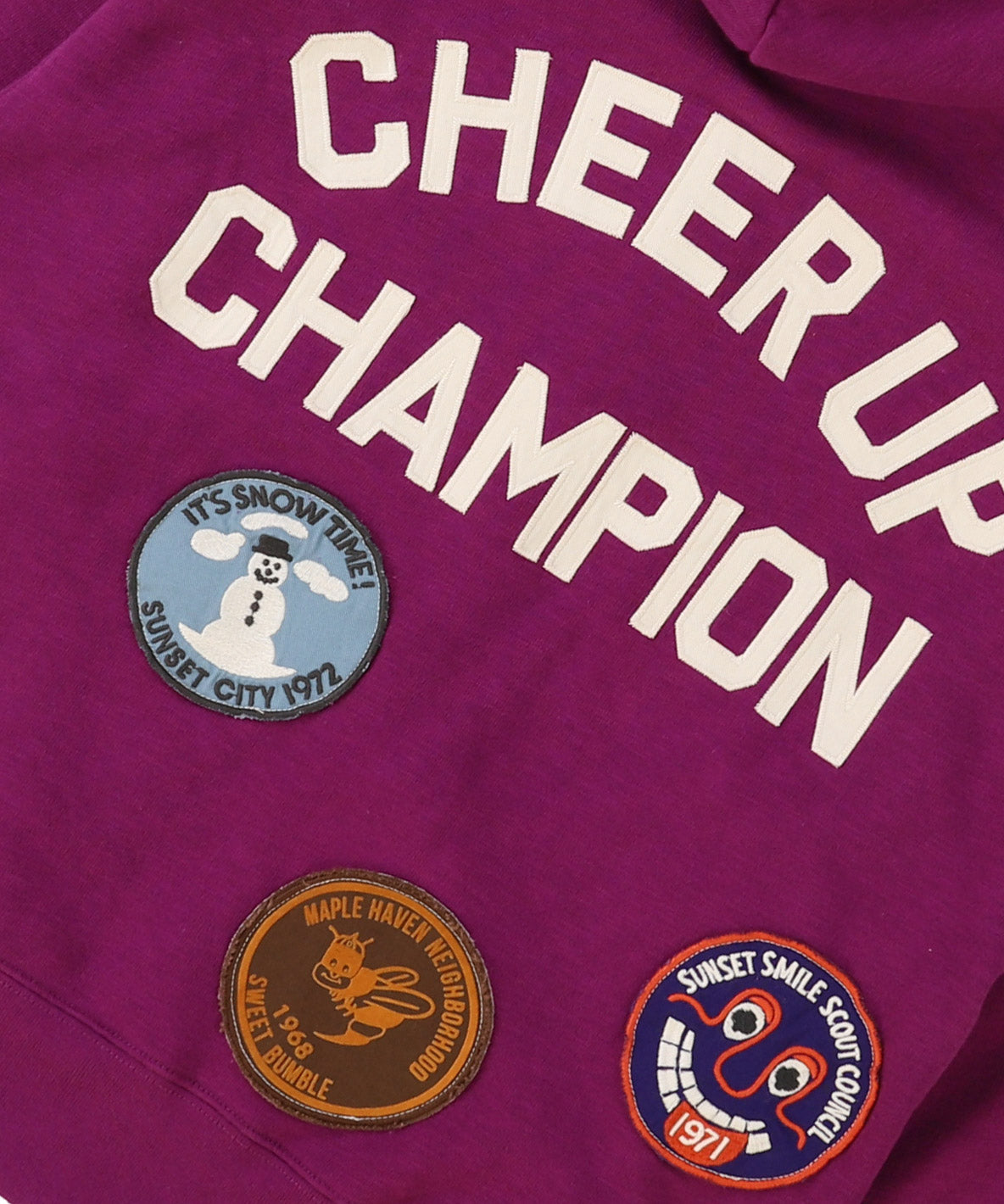 Patch Sweat Hoodie Jacket(LADIES)