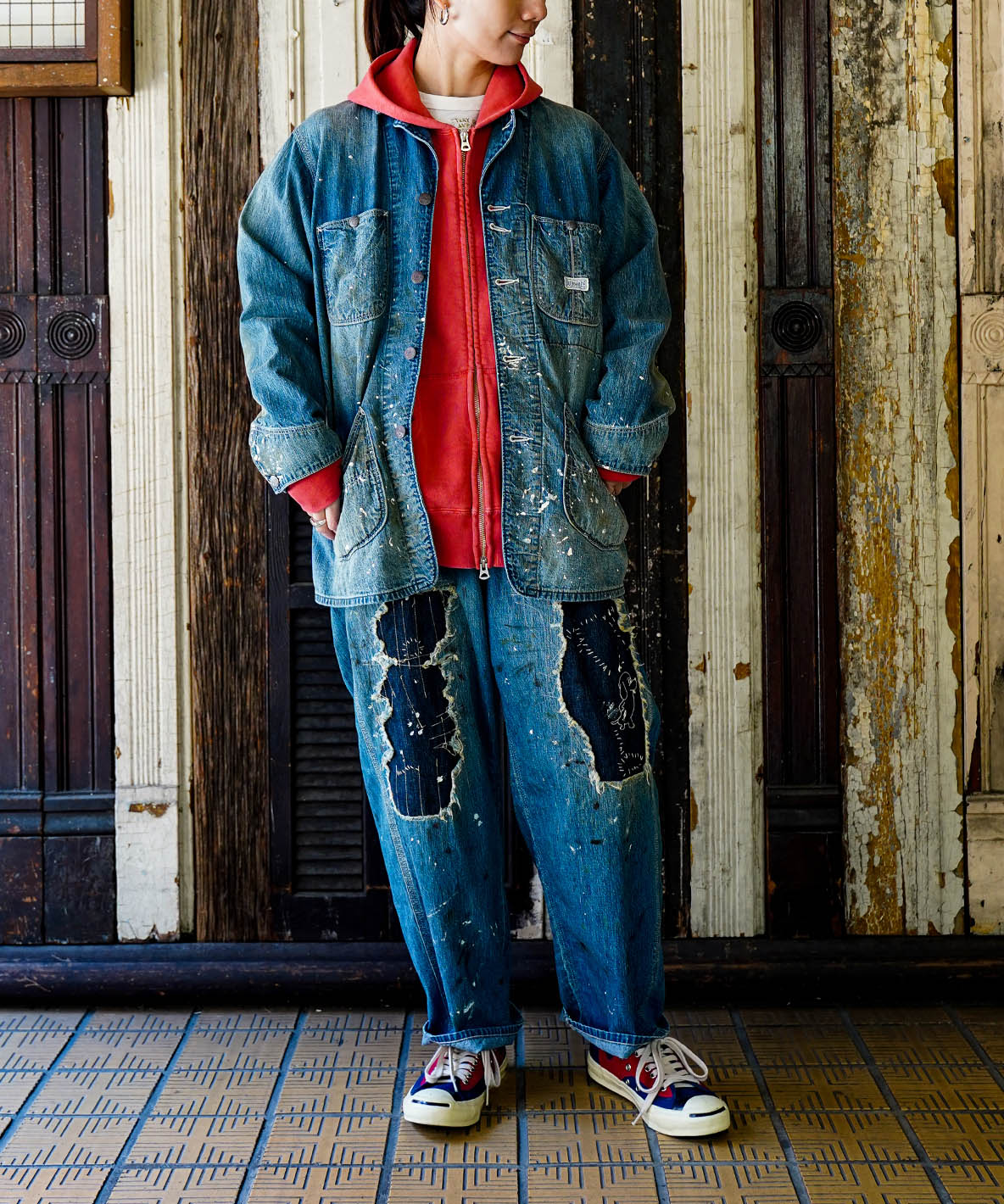 8oz Denim Remake Easy Pants(LADIES)