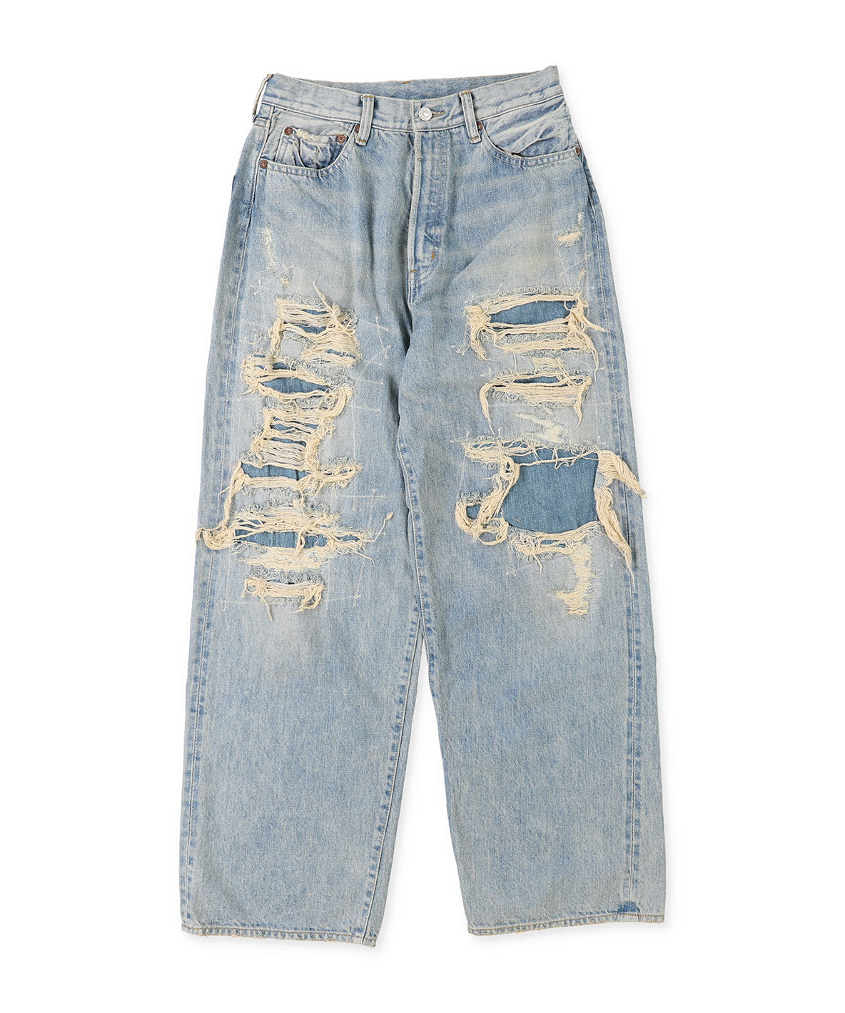 12ozHOME MADE Denim Grunge Style Pants(LADIES)