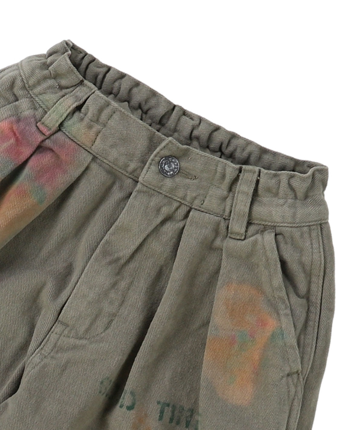 Wool-back Twill Colorful Balloon Pants