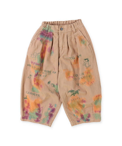 Wool-back Twill Colorful Balloon Pants