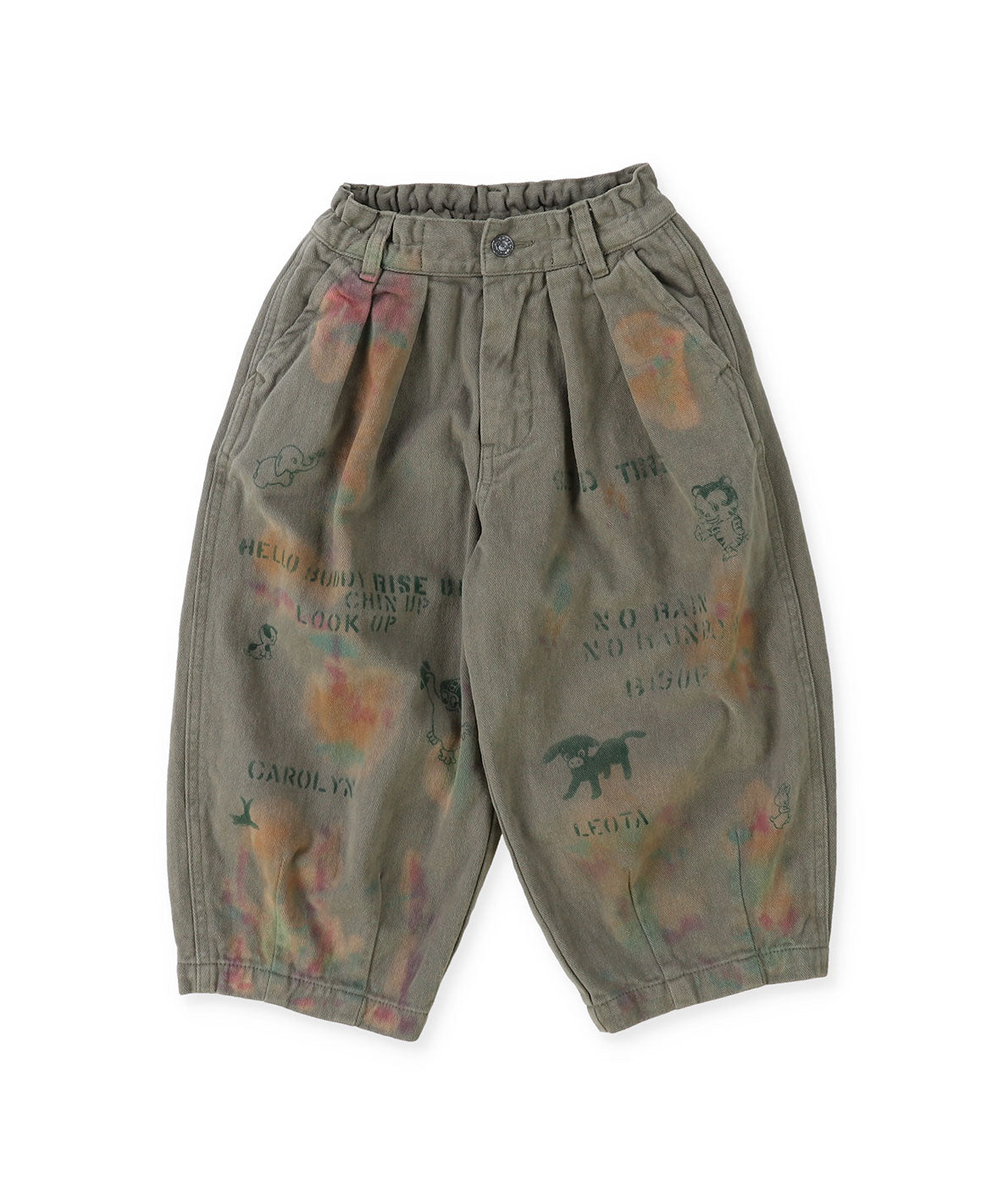 Wool-back Twill Colorful Balloon Pants