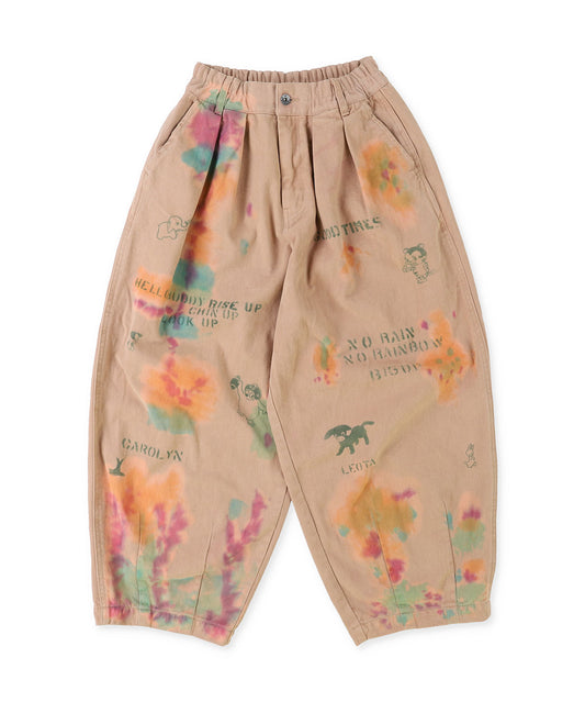 Wool-back Twill Colorful Balloon Pants(LADIES)