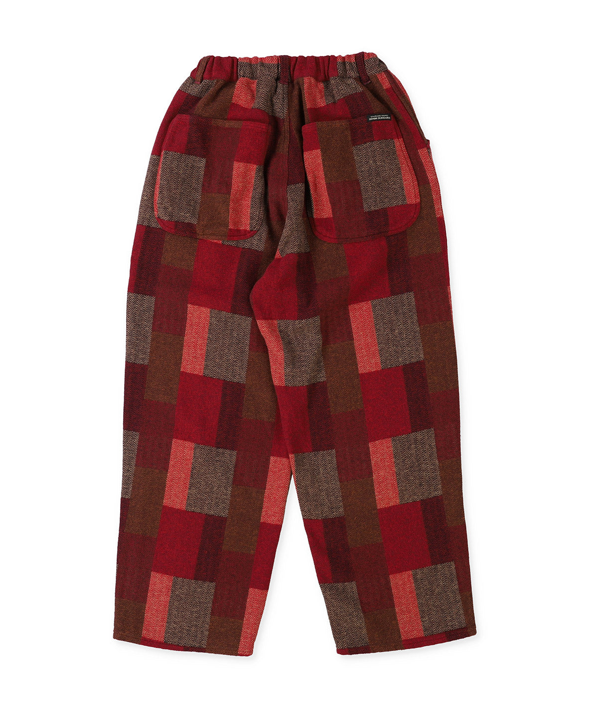 Wool-lining Plaid Patchwork Pants(LADIES)