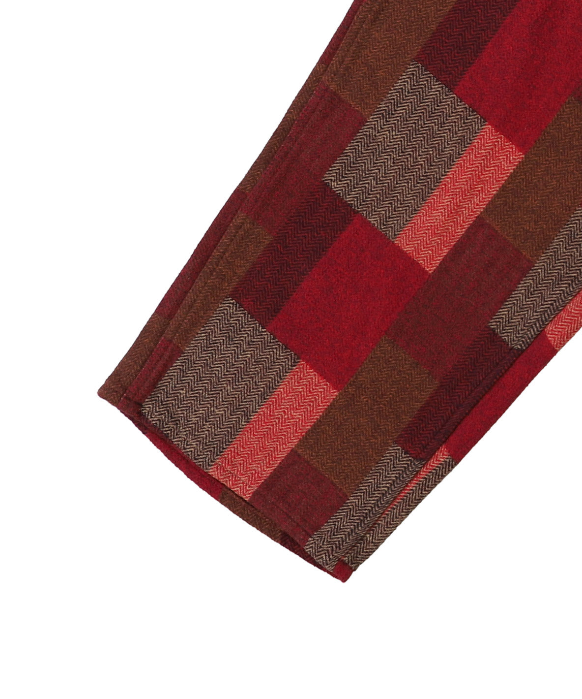 Wool-lining Plaid Patchwork Pants(LADIES)