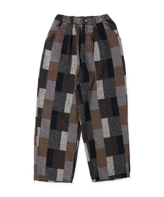 Wool-lining Plaid Patchwork Pants(LADIES)