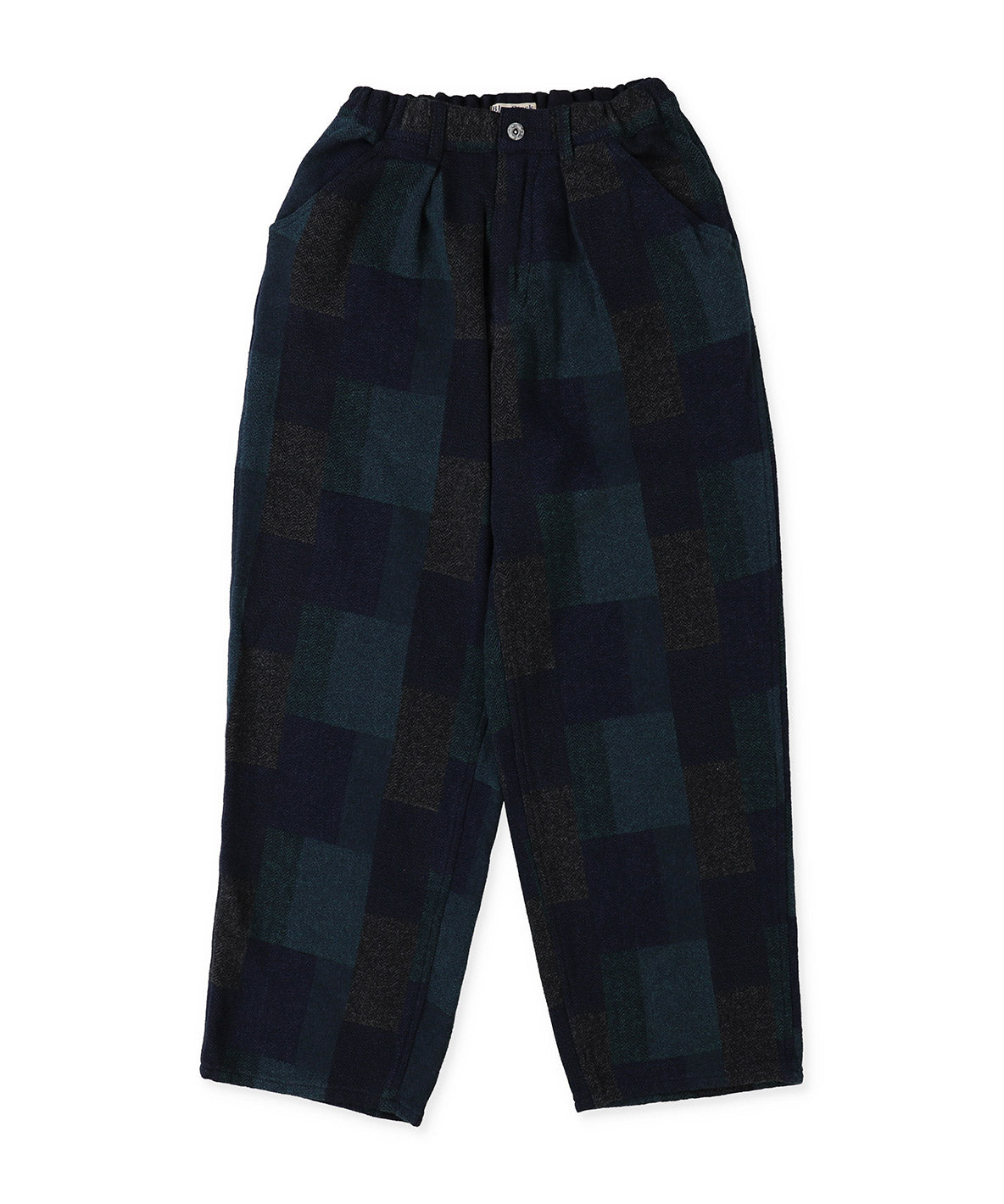 Wool-lining Plaid Patchwork Pants(LADIES)