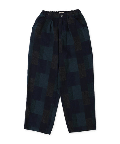 Wool-lining Plaid Patchwork Pants(LADIES)