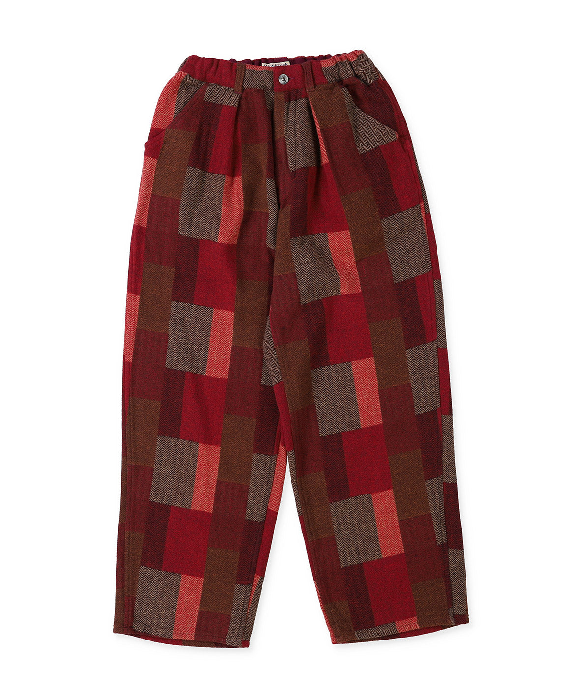 Wool-lining Plaid Patchwork Pants(LADIES)
