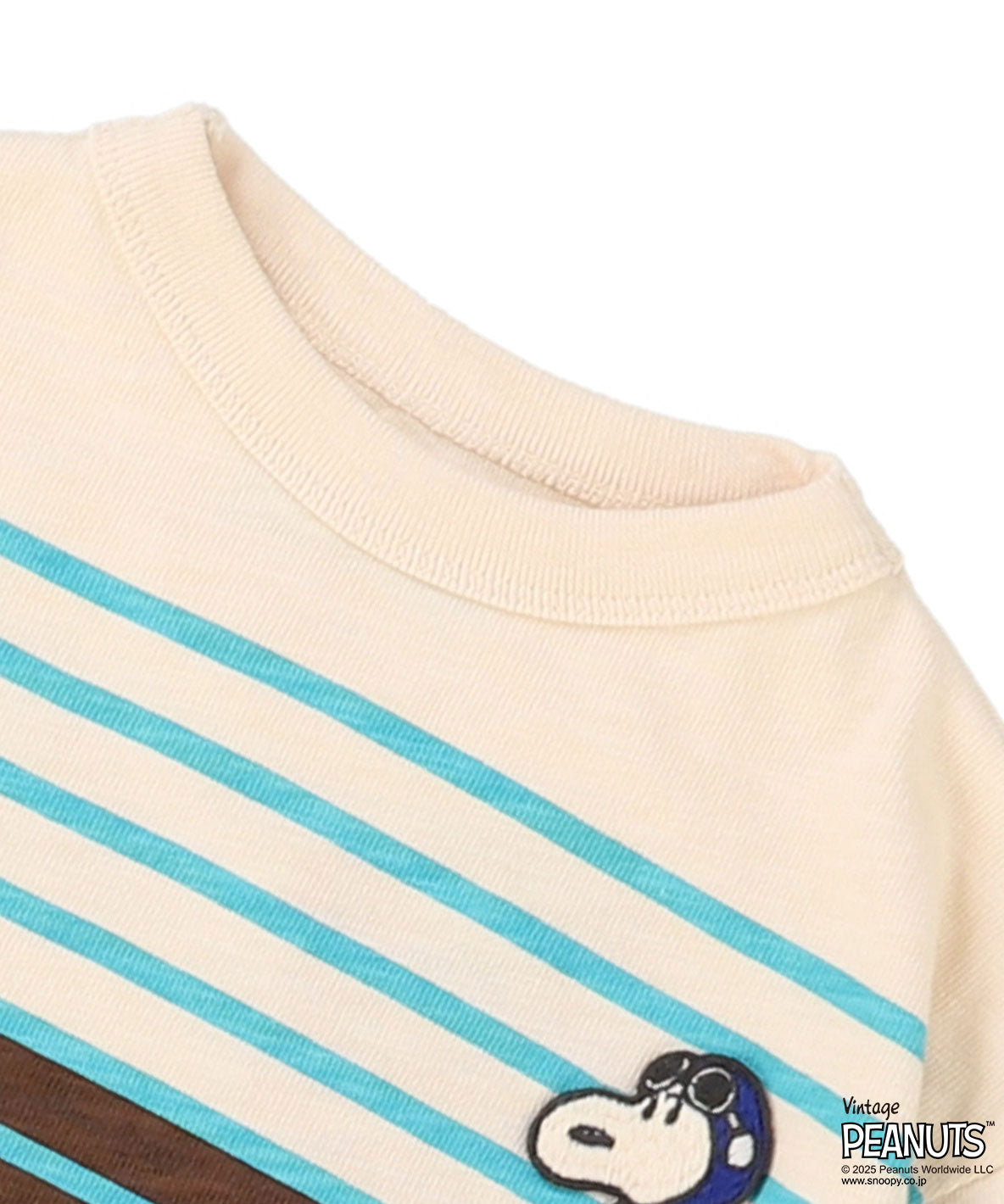SNOOPY Striped Print Tee