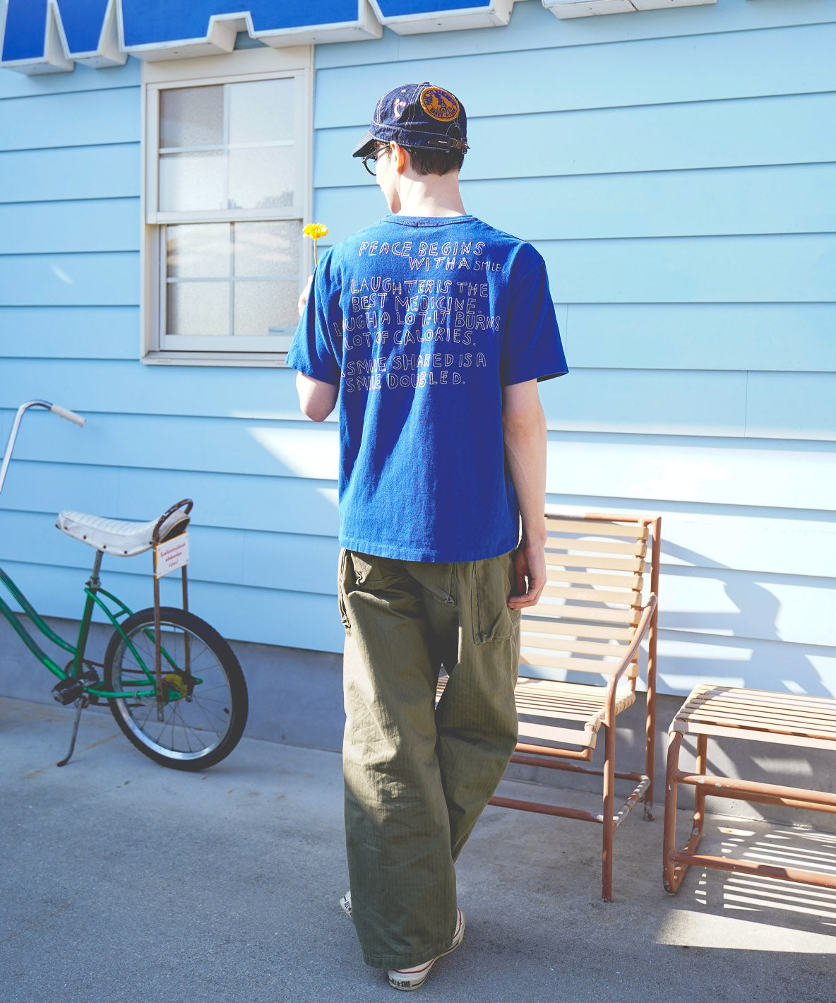 Vintage Cotton Jersey LITTLE CAMP Tee(MENS)