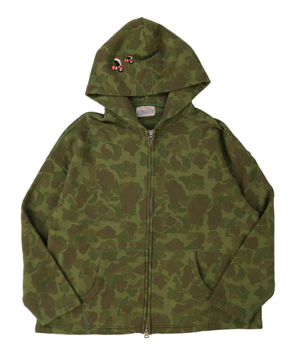 Patterned Zip-up Sweat Hoodie(LADIES)