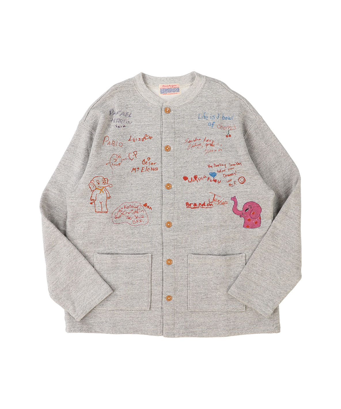 PENNIE Scribble Sweat Cardigan(LADIES)