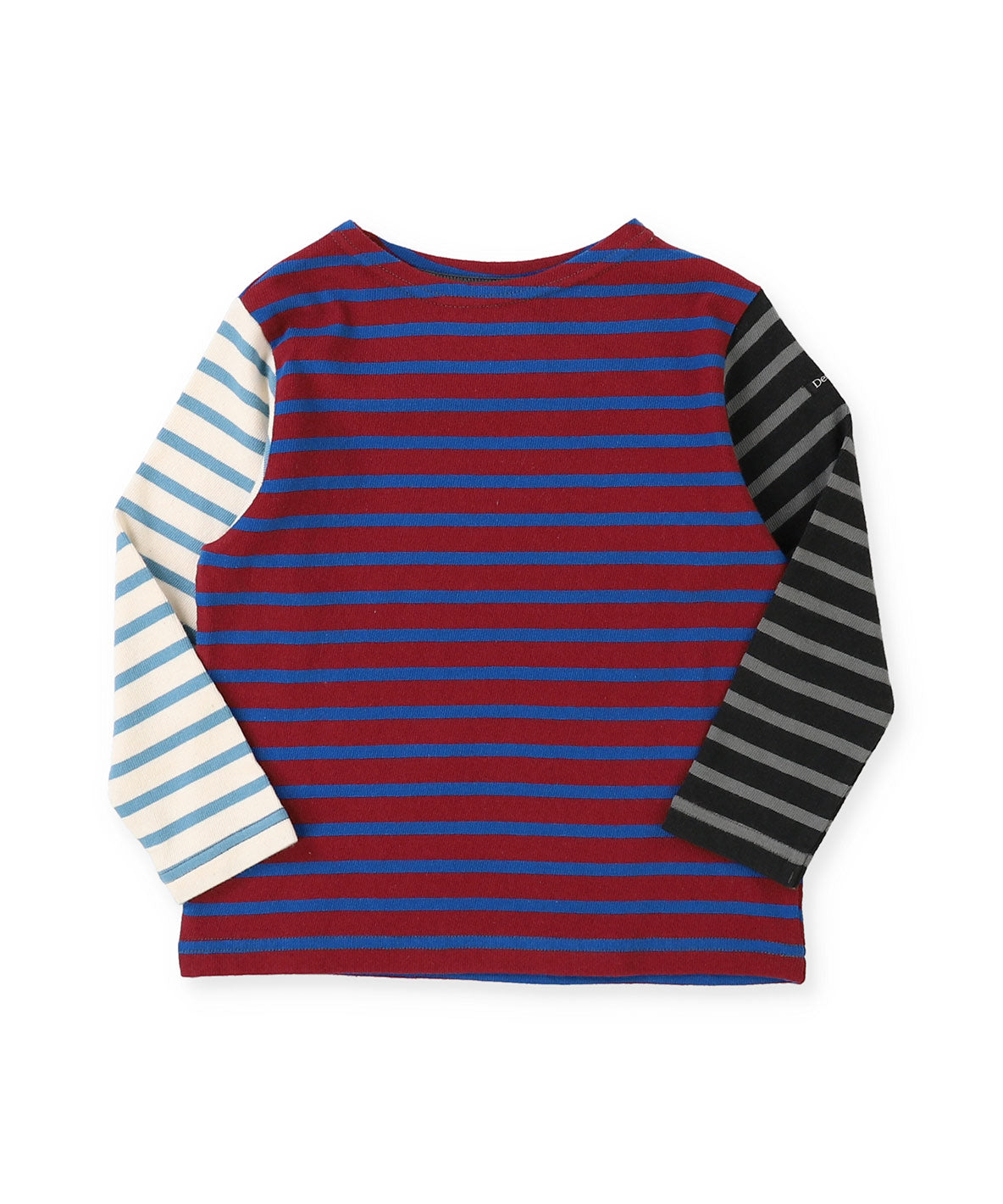 Striped Cotton Jersey Boat-neck Long Sleeve Tee(LADIES)