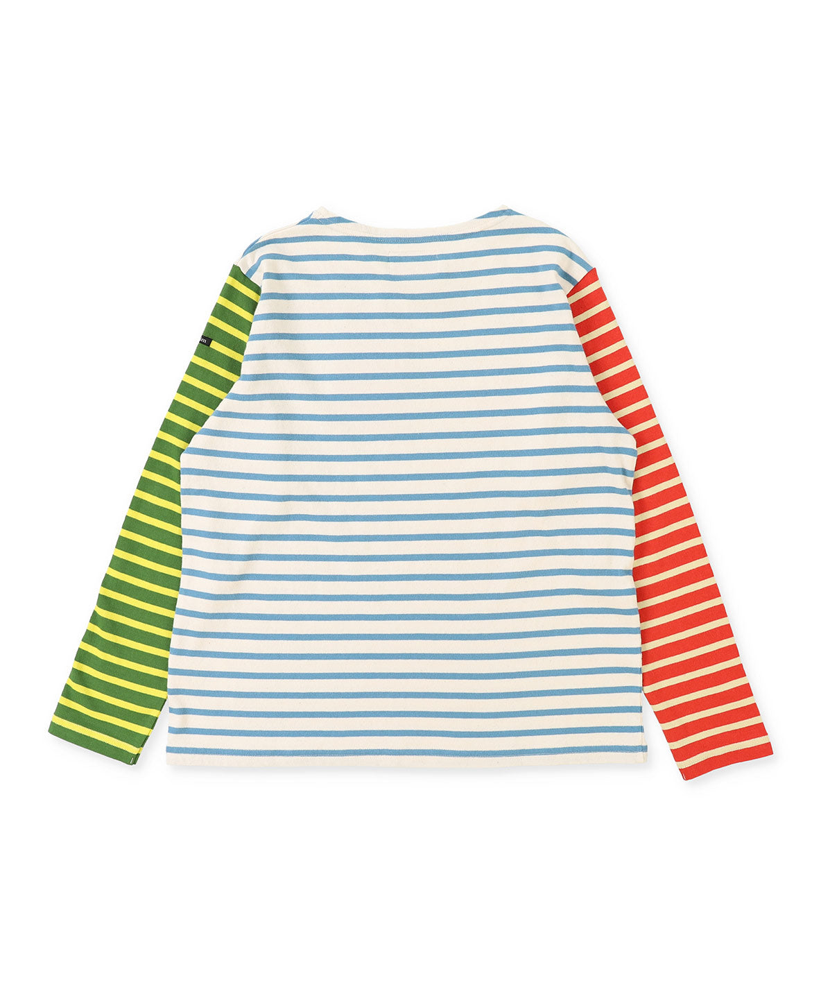 Striped Cotton Jersey Boat-neck Long Sleeve Tee(LADIES)