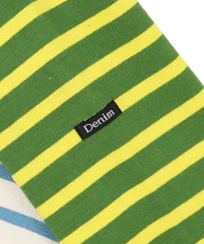 Striped Cotton Jersey Boat-neck Long Sleeve Tee(LADIES)