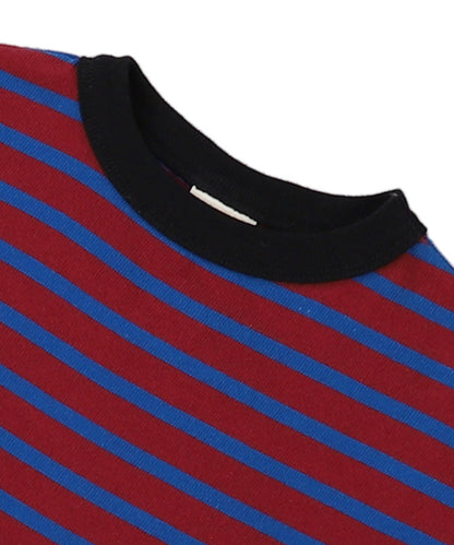 Striped Cotton Jersey Apron Tee
