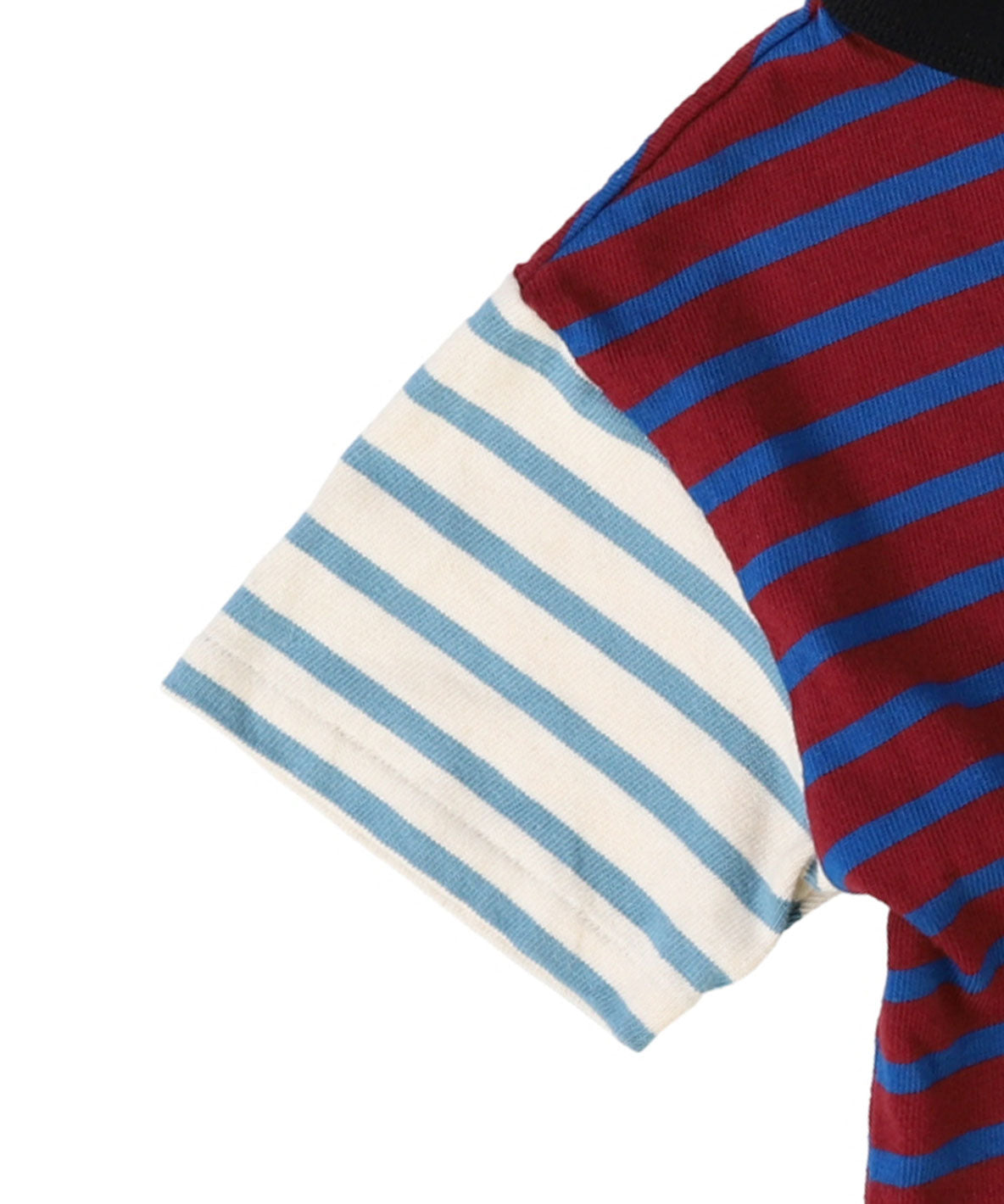 Striped Cotton Jersey Apron Tee