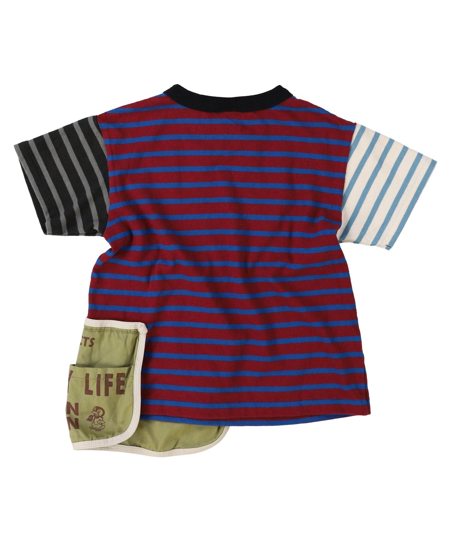 Striped Cotton Jersey Apron Tee