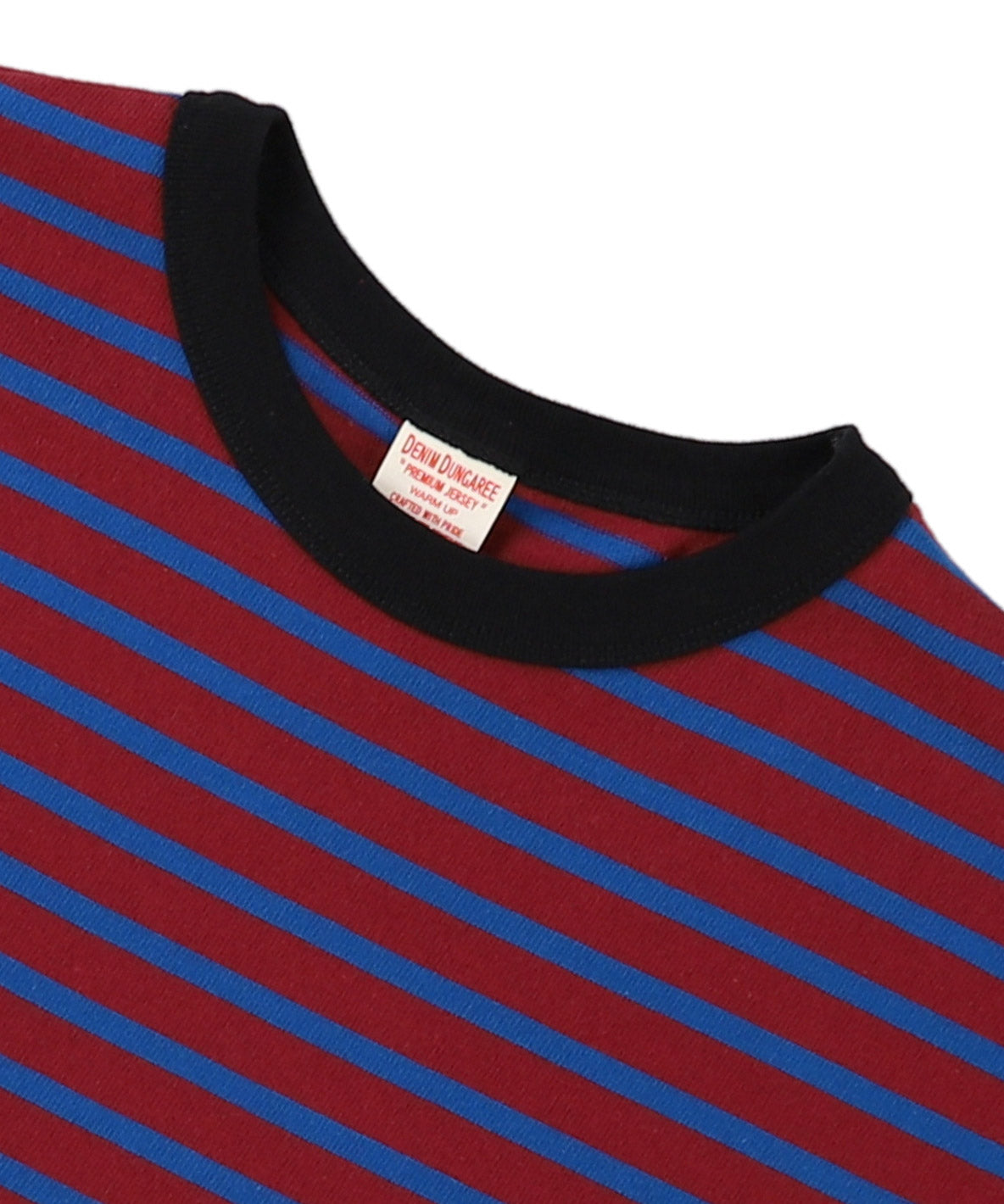 Striped Cotton Jersey Apron Tee(LADIES)
