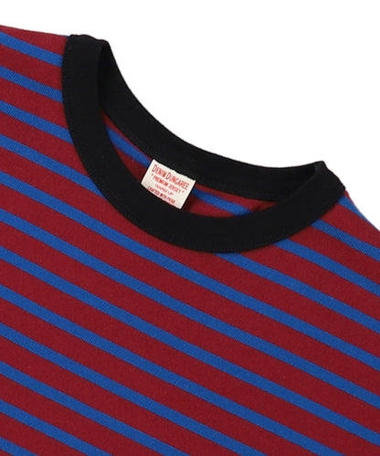 Striped Cotton Jersey Apron Tee(LADIES)