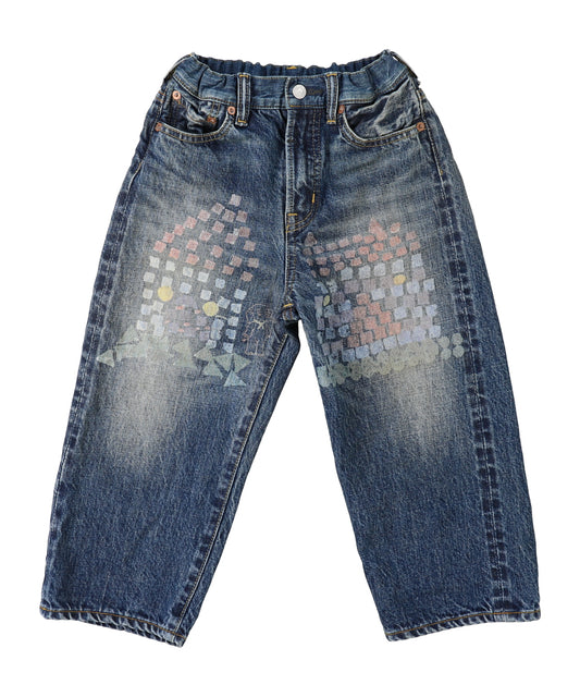 12oz HOME MADE Denim Printed Long Pants(LADIES)