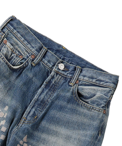 12oz HOME MADE Denim Printed Long Pants(LADIES)