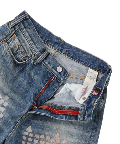 12oz HOME MADE Denim Printed Long Pants(LADIES)