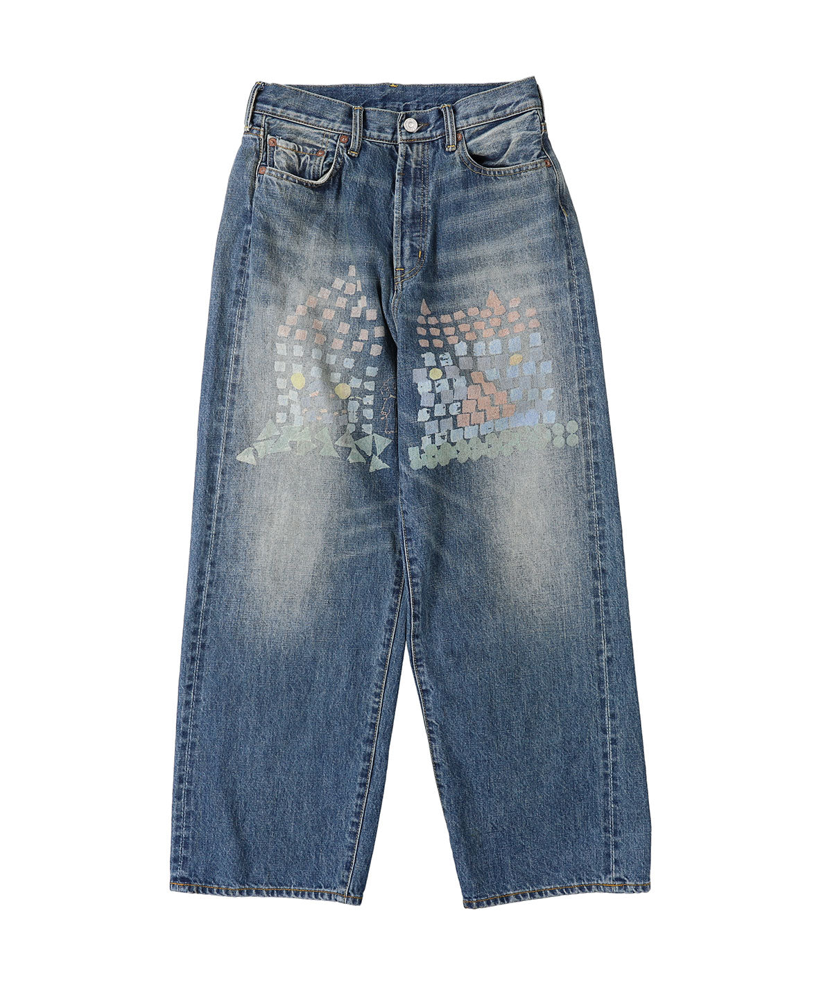 12oz HOME MADE Denim Printed Long Pants(LADIES)