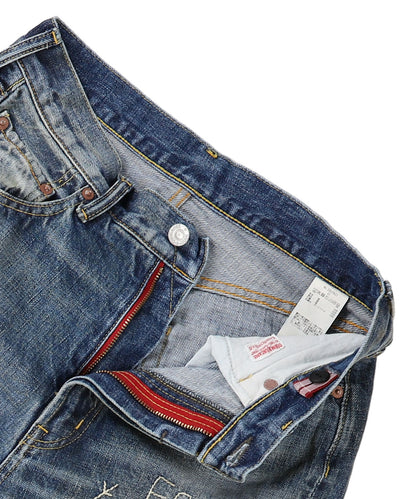 12oz HOME MADE Denim Embroidered Long Pants(LADIES)