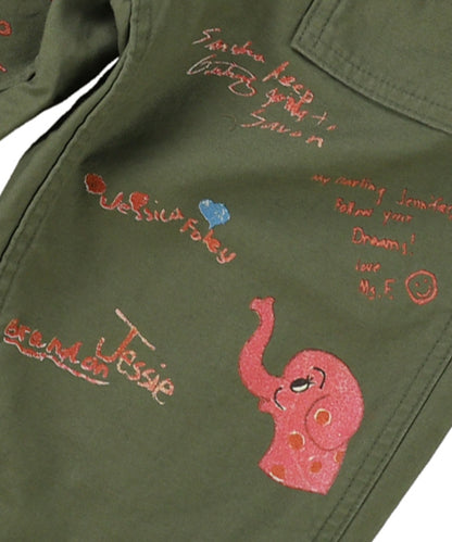 Military Backsatin Scribble Pants(LADIES)